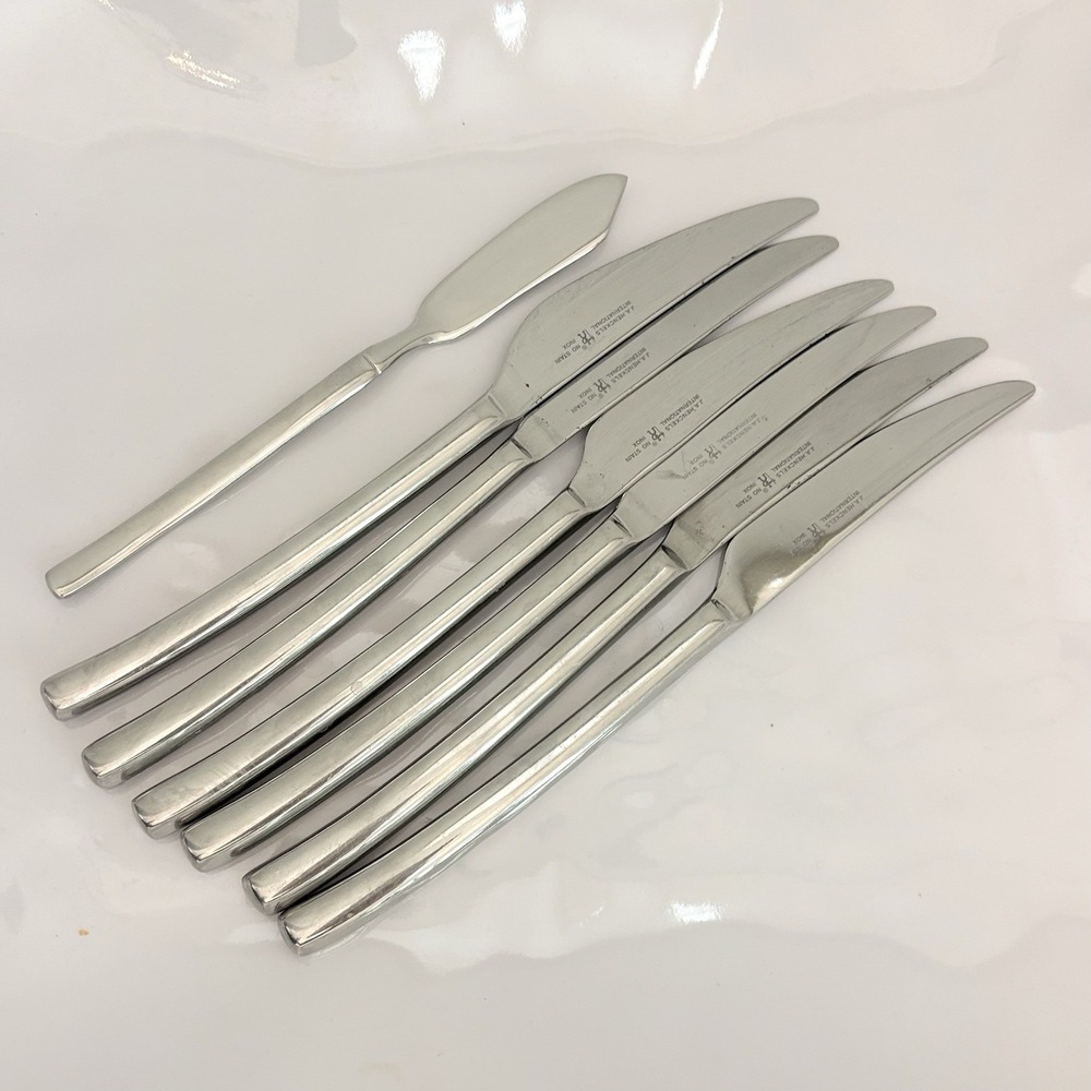 J A Henckels Zwilling OPUS Stainless Flatware 7 Pc 6 Dinner Knives Butter Knife